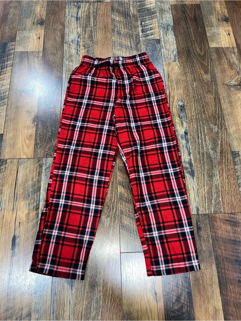 Cat & Jack Red Plaid Kids Pajama Bottoms